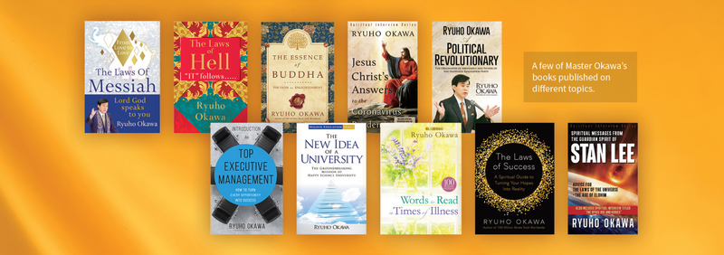 A few of Master Okawa's books published on different topics